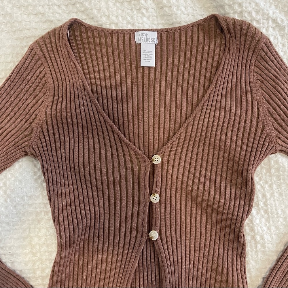 West of Melrose ribbed cardigan